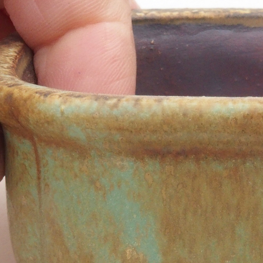 Bonsaischale aus Keramik 10 x 8,5 x 4 cm, braun