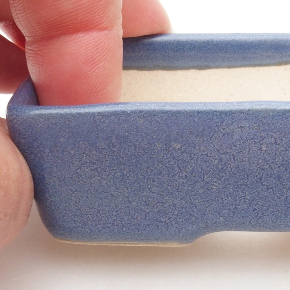 Mini-Bonsaischale 8 x 5,5 x 2,5 cm, Farbe blau