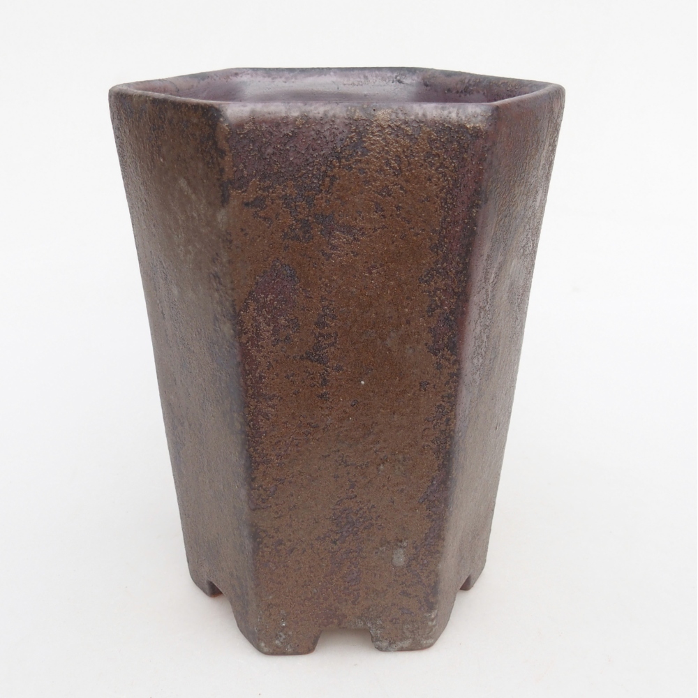 Bonsaischale aus Keramik 12,5 x 11,5 x 16,5 cm, braun