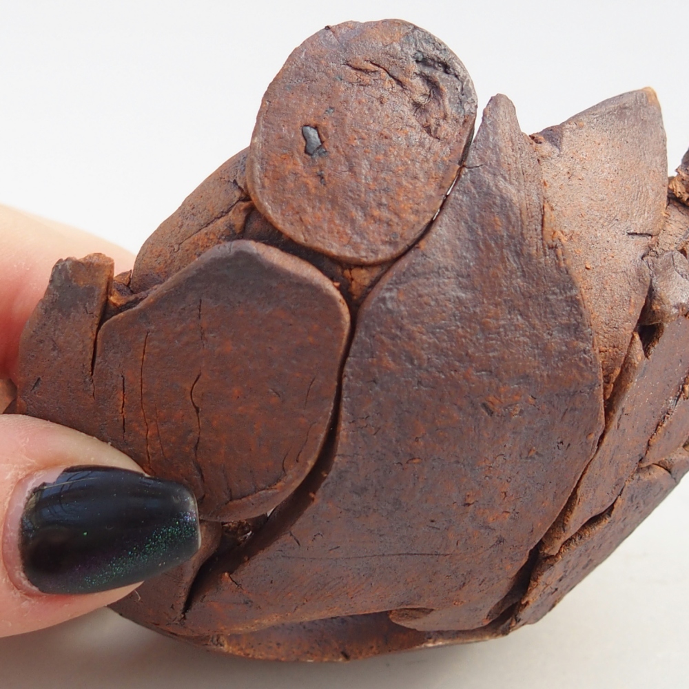 Keramikschale 8,5 x 8,5 x 5,5 cm , Farbe braun