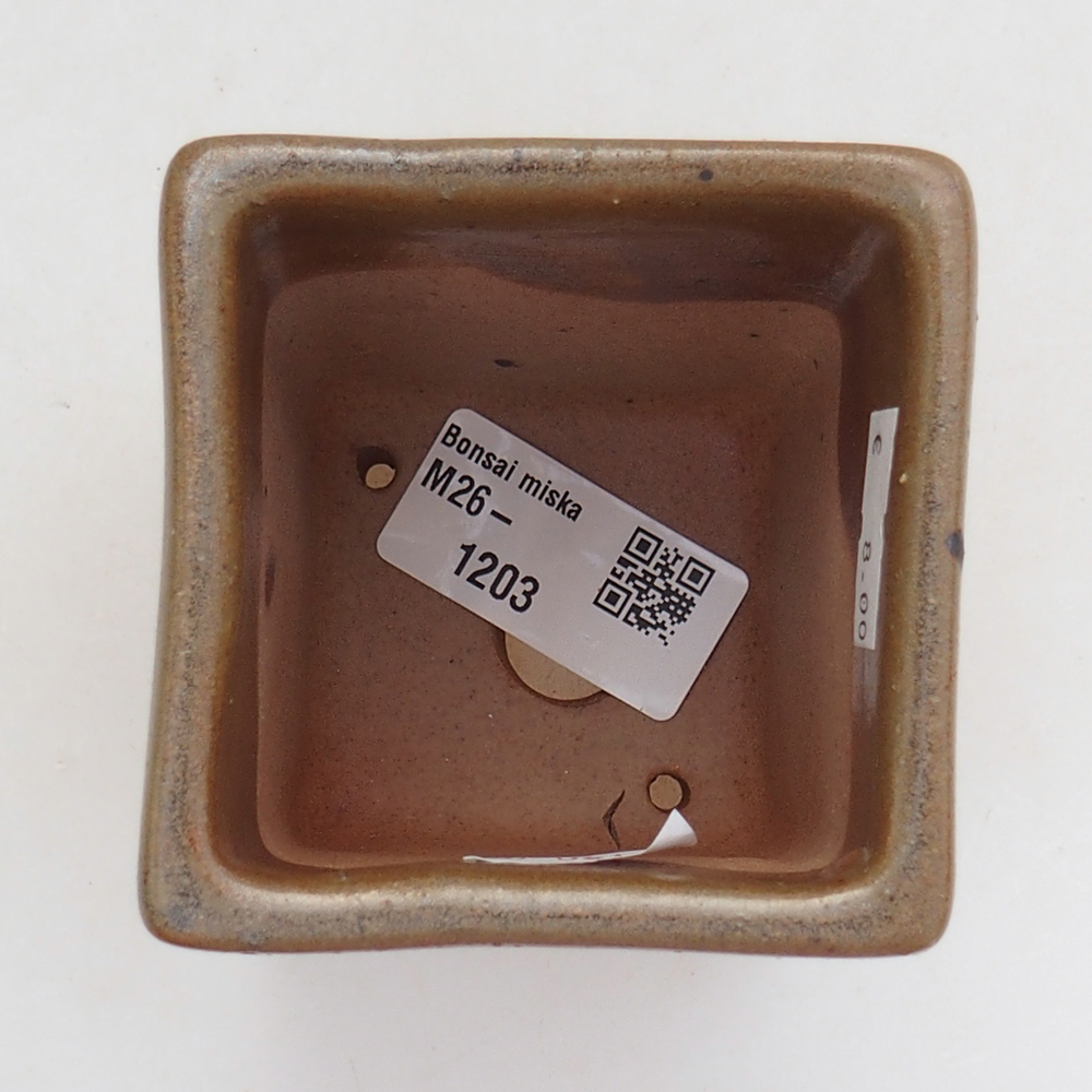 Bonsaischale aus Keramik 7,5 x 7,5 x 10,5 cm, braun