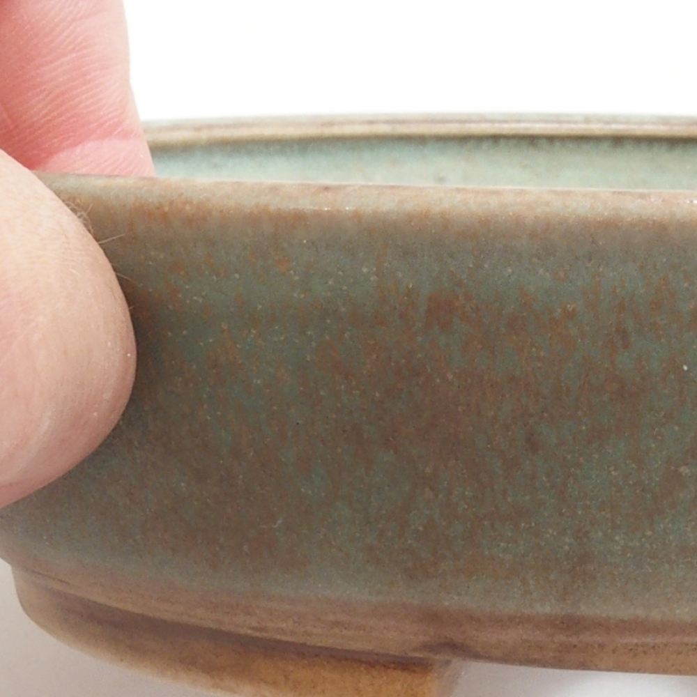 Bonsaischale aus Keramik 10 x 8,5 x 4 cm, braun