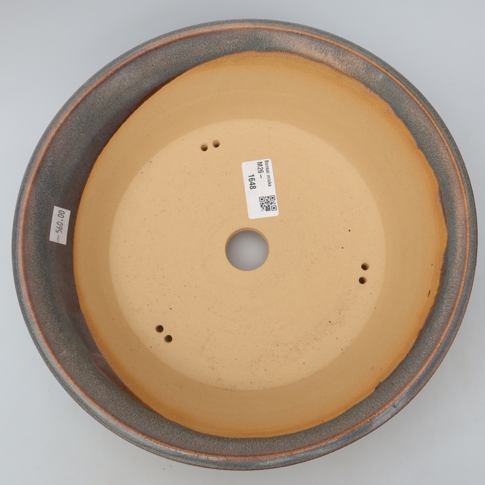 Keramik-Bonsai-Schale, 26,5 x 26,5 x 7 cm, Farbe: Grau