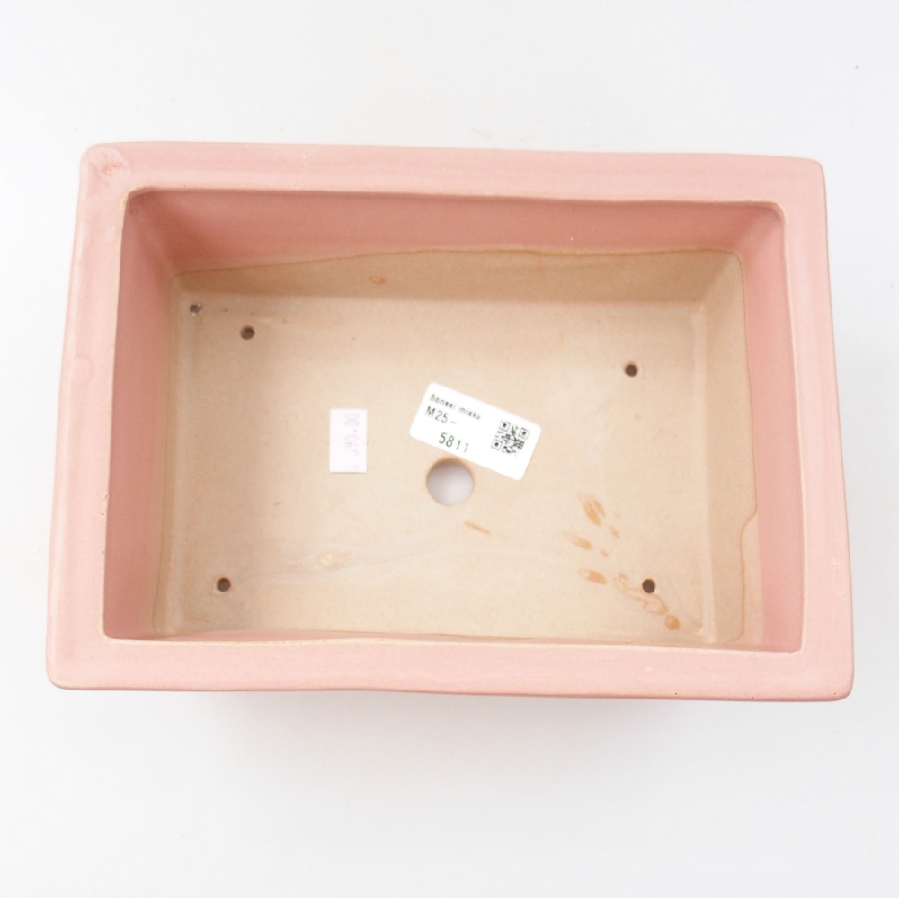 Bonsaischale aus Keramik 22 x 16 x 8 cm, rosa