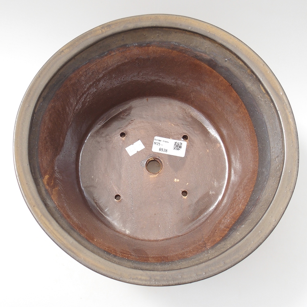 Bonsaischale aus Keramik 29 x 29 x 12 cm, braun