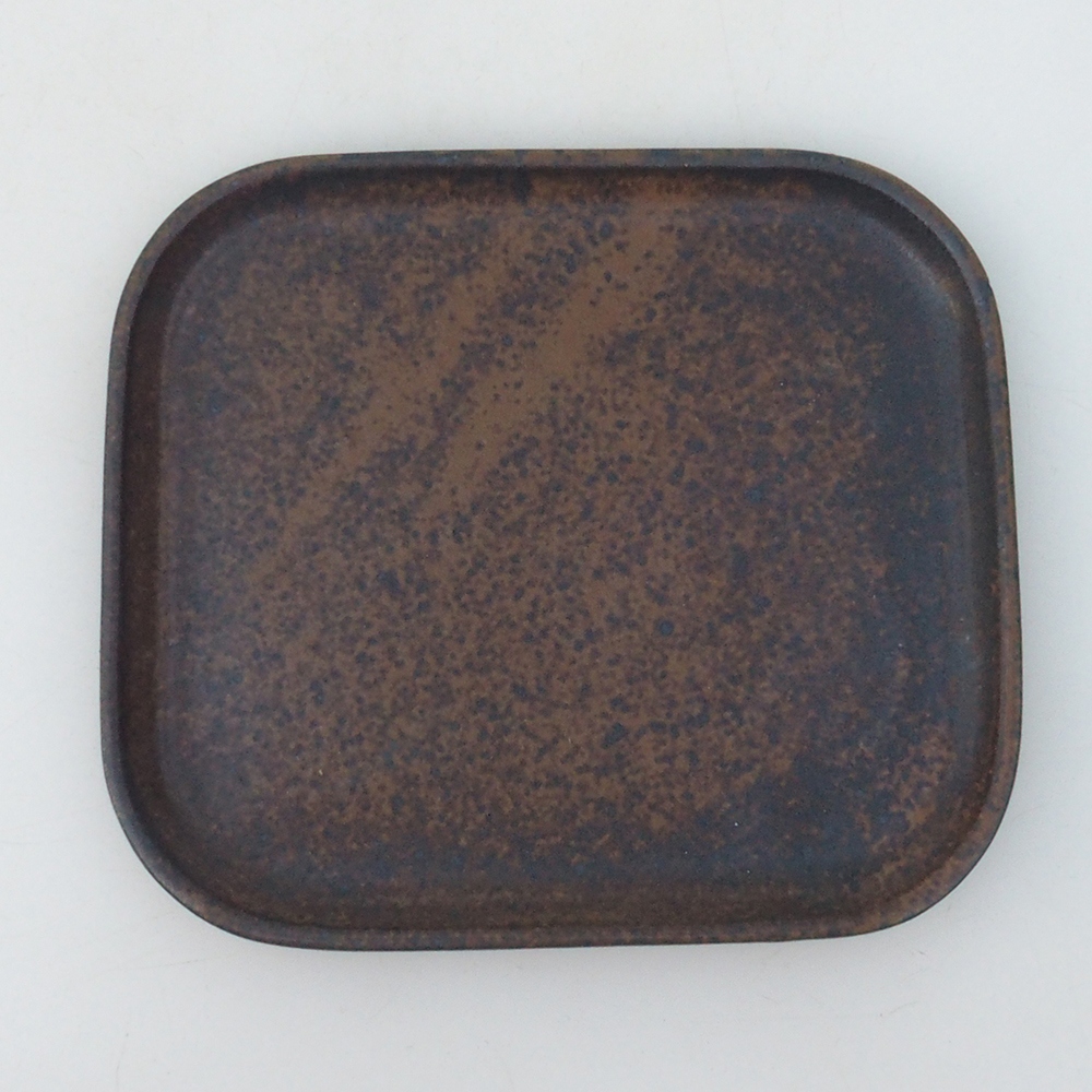 Keramikschale H38 -12 x 11 x 1 cm - braun