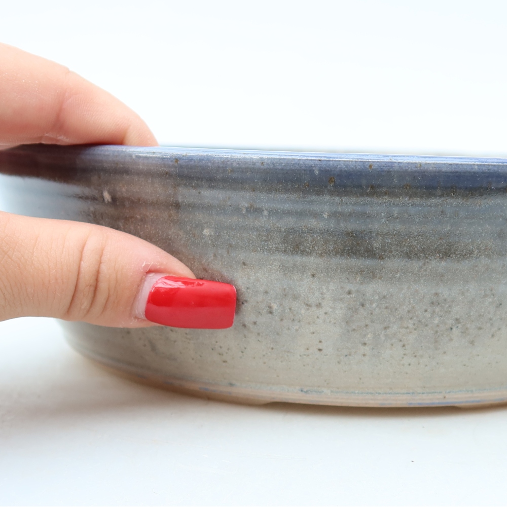 Keramik-Bonsai-Schale 21 x 21 x 6 cm, Farbe: Blau