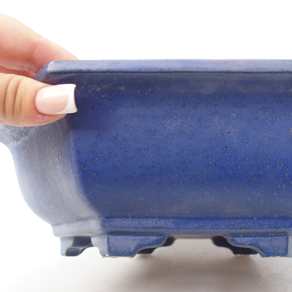 Bonsaischale aus Keramik 24 x 21 x 7,5 cm, Farbe blau