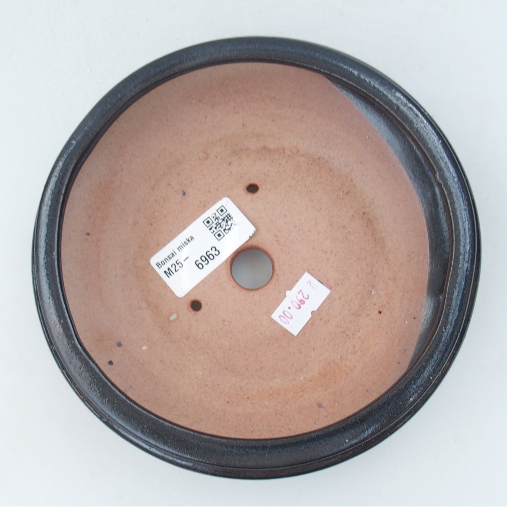 Bonsaischale aus Keramik 15 x 15 x 5 cm, schwarz