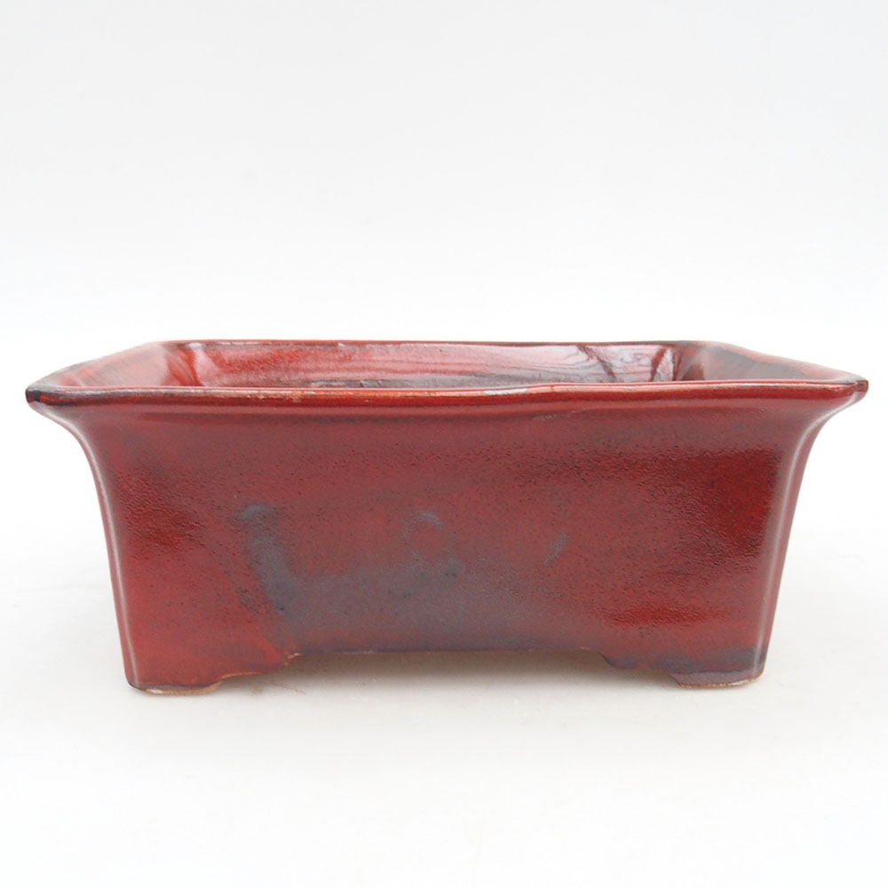 Bonsaischale aus Keramik 18 x 14 x 7,5 cm, Farbe rot