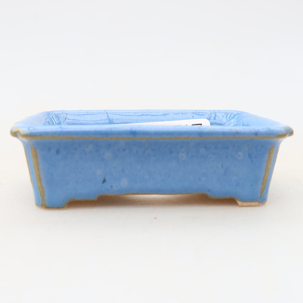 Keramik-Bonsai-Schale, 7 × 5 × 2 cm, Farbe: Blau