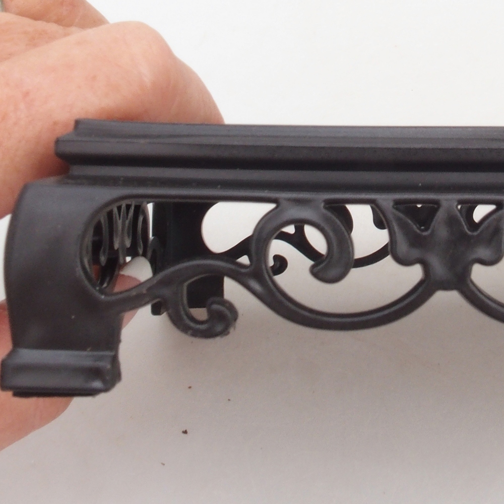 Bonsai Tisch Kunststoff Rechteck 18 x 12 x 3,5 cm, schwarz