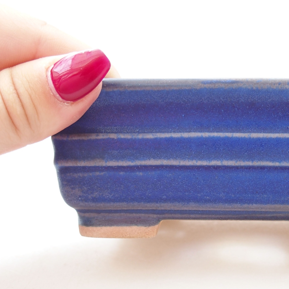 Bonsaischale aus Keramik 13,5 x 9,5 x 4,5 cm, Farbe blau