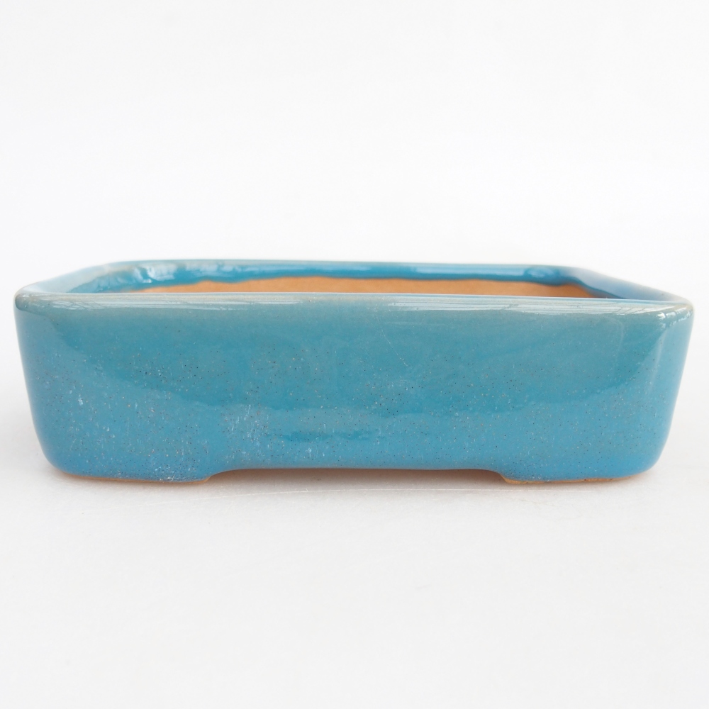 Bonsaischale aus Keramik 12,5 x 9,5 x 3,5 cm, Farbe blau