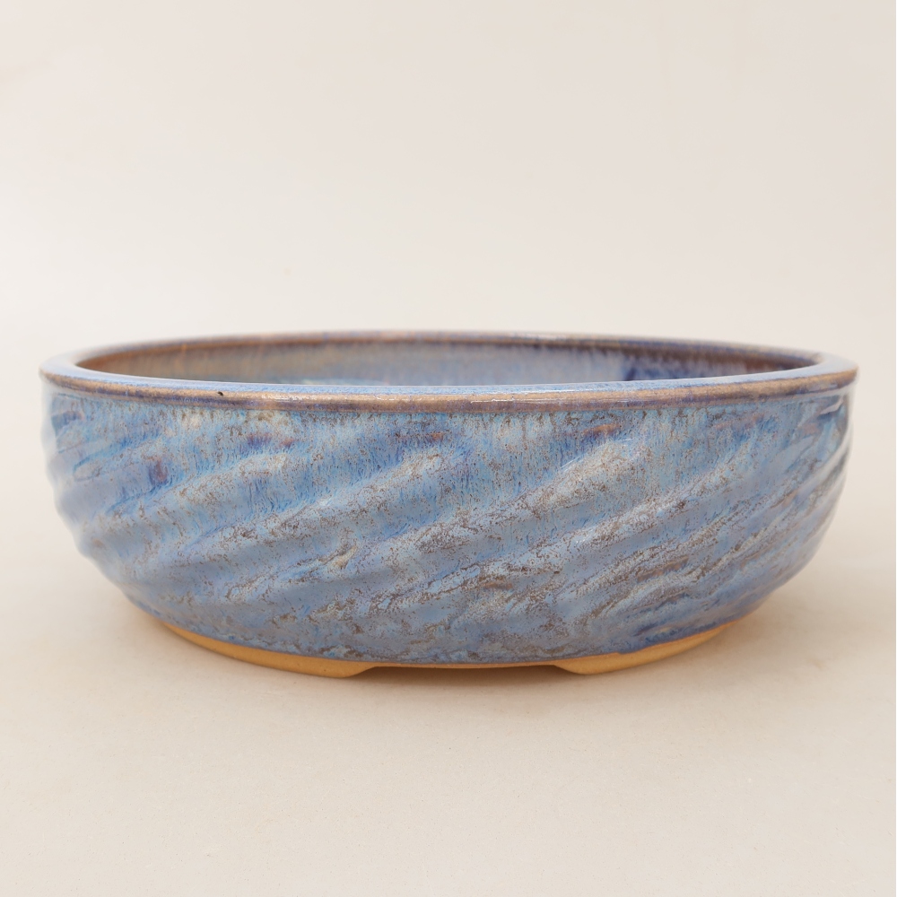 Keramik-Bonsai-Schale 22,5 x 22,5 x 7 cm, Farbe: Blau