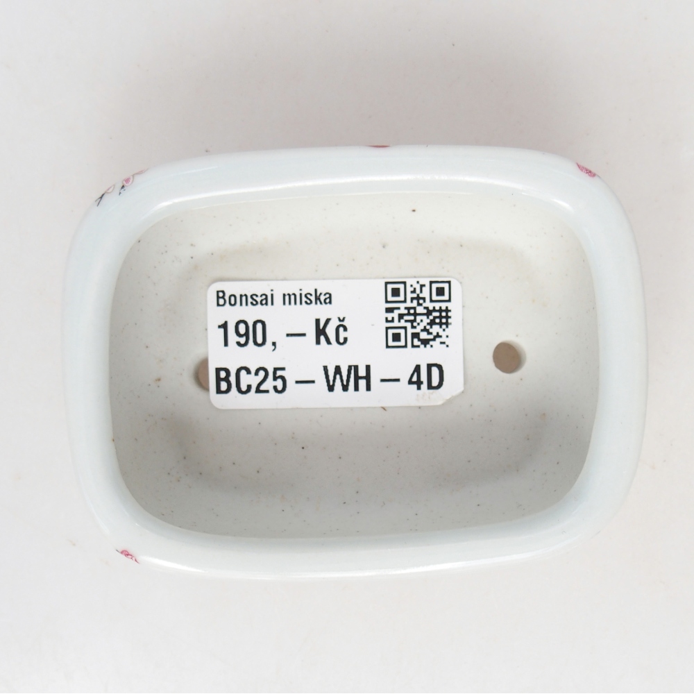 Mini-Bonsaischale 8 x 6 x 3 cm, weiß