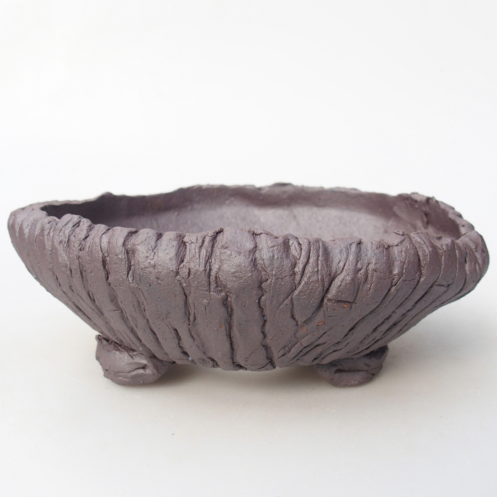 Bonsaischale aus Keramik 16,5 x 16,5 x 6,5 cm, metallfarben