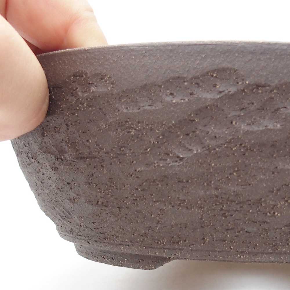 Bonsaischale aus Keramik 18,5 x 18,5 x 6 cm, braun