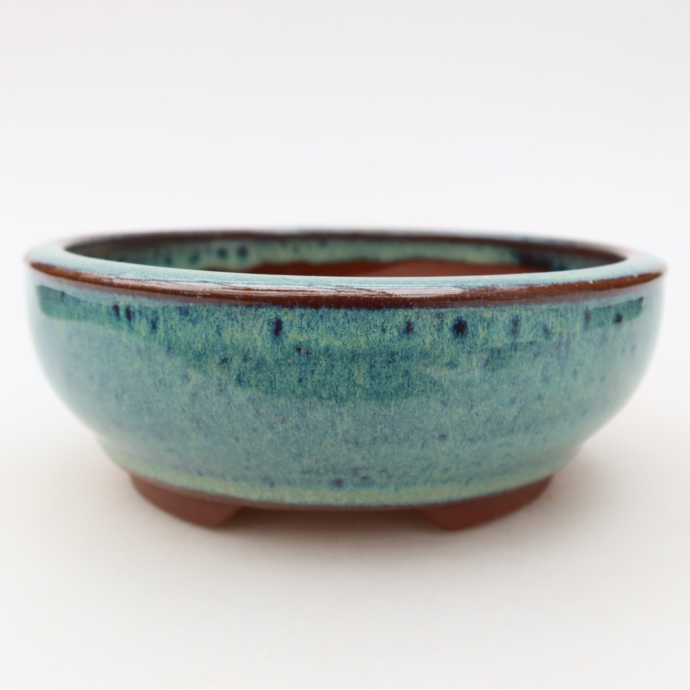 Bonsaischale aus Keramik 15 x 15 x 5,5 cm, Farbe blau