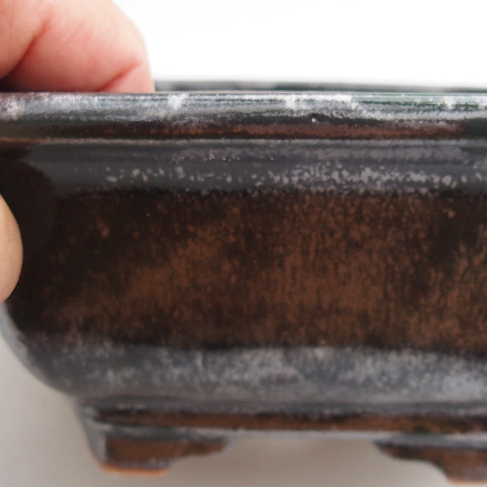 Bonsaischale aus Keramik 23 x 21 x 7,5 cm, grün