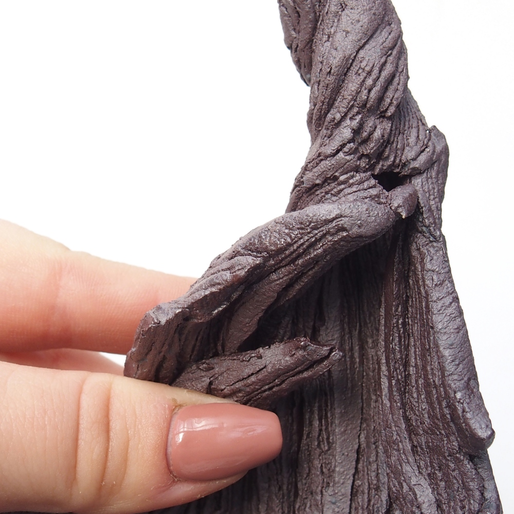 Keramikschale 10 x 8 x 13,5 cm, metallfarben