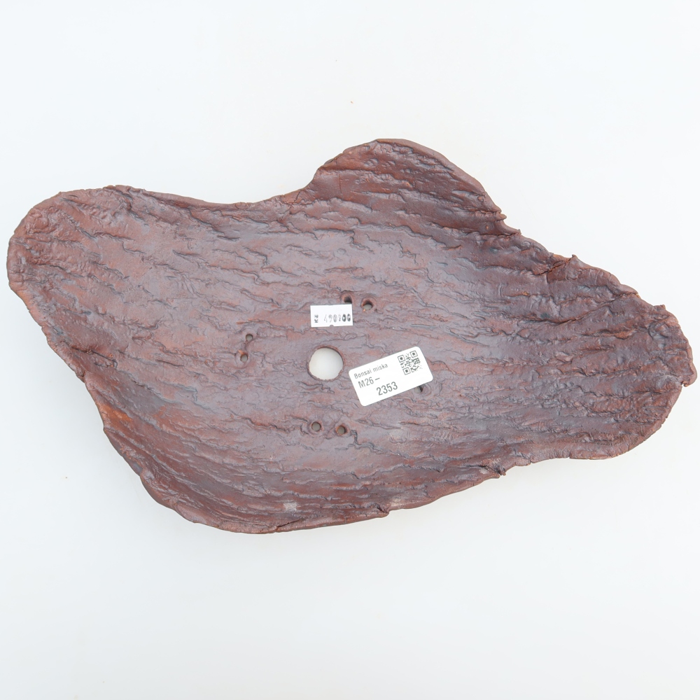 Keramikschale  31,5 x 19,5 x 7,5 cm, Farbe: braun
