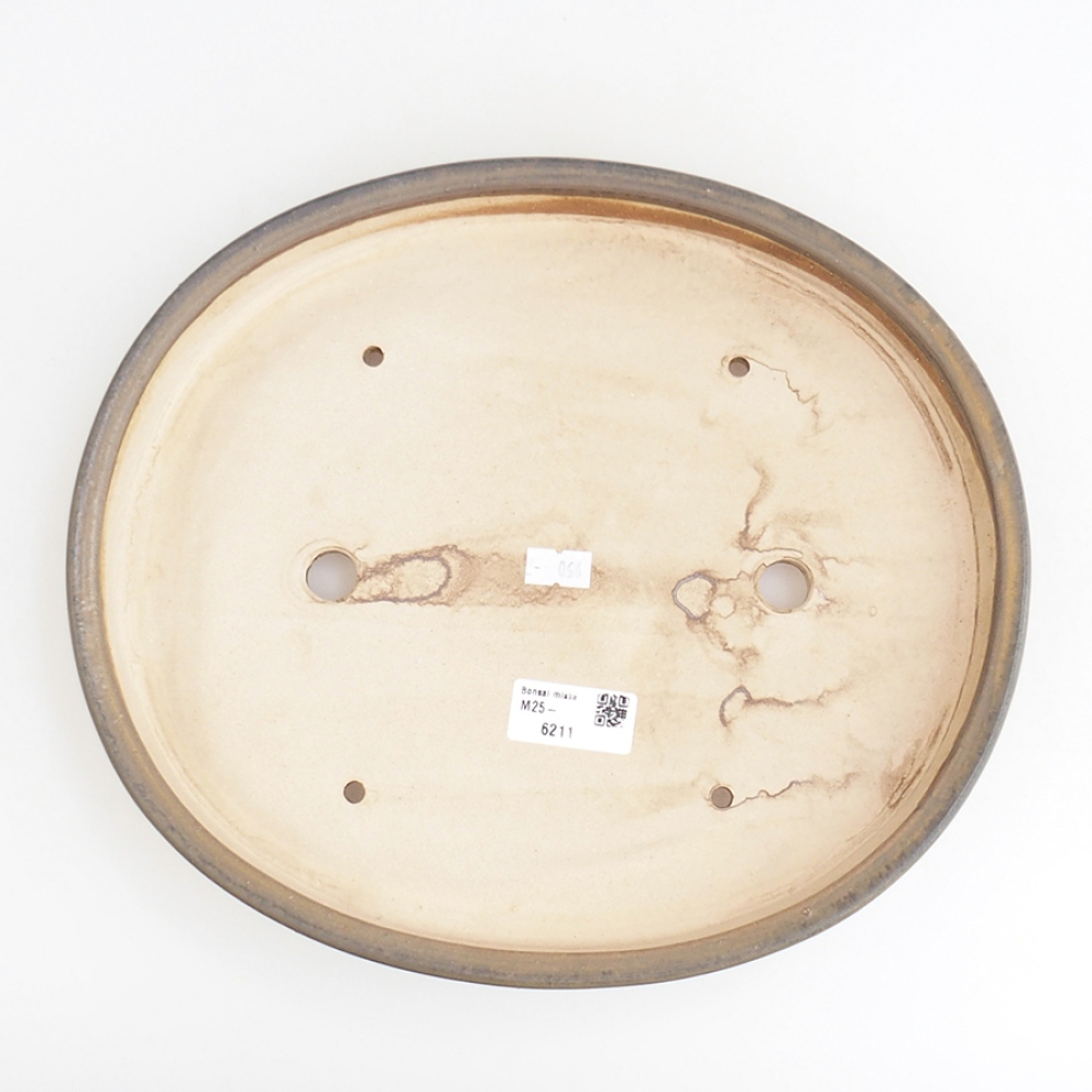 Bonsaischale aus Keramik 30 x 26 x 4 cm, braun