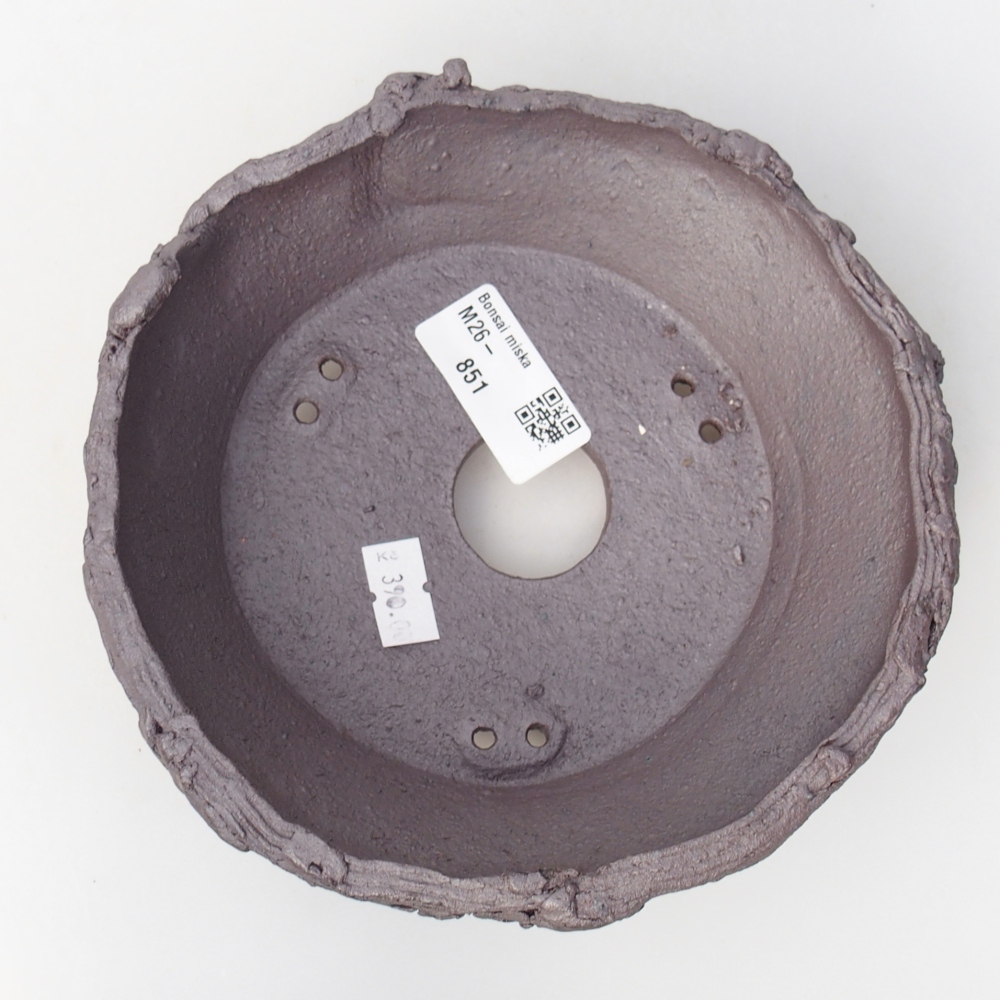 Bonsaischale aus Keramik 16,5 x 16 x 5,5 cm, metallfarben