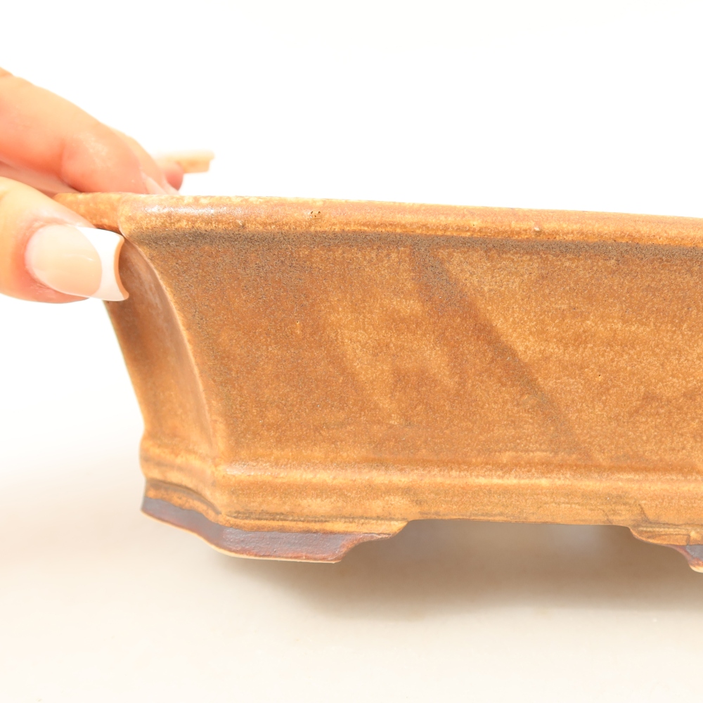 Keramik-Bonsai-Schale 18 x 15 x 6 cm, Farbe: Rosa