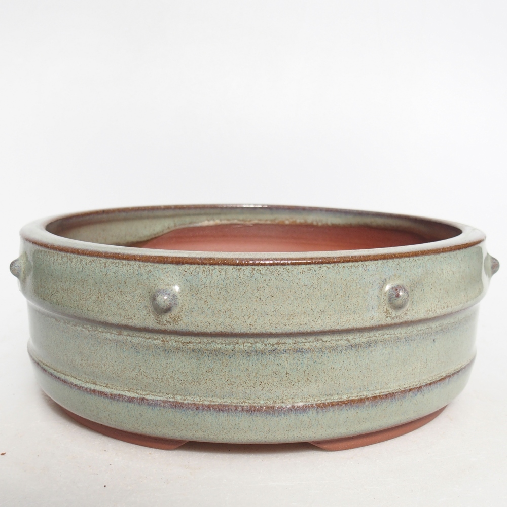 Bonsaischale aus Keramik 17 x 17 x 6 cm, grün