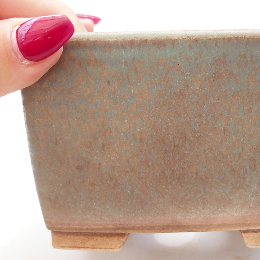 Bonsaischale aus Keramik 11 x 11 x 7 cm, grün