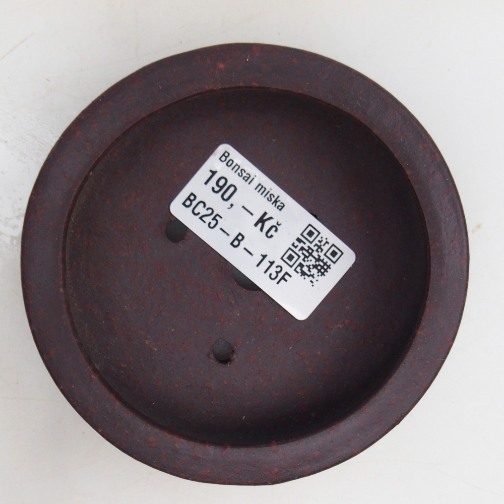 Bonsaischale aus Keramik 9 x 9 x 2,5 cm, braun