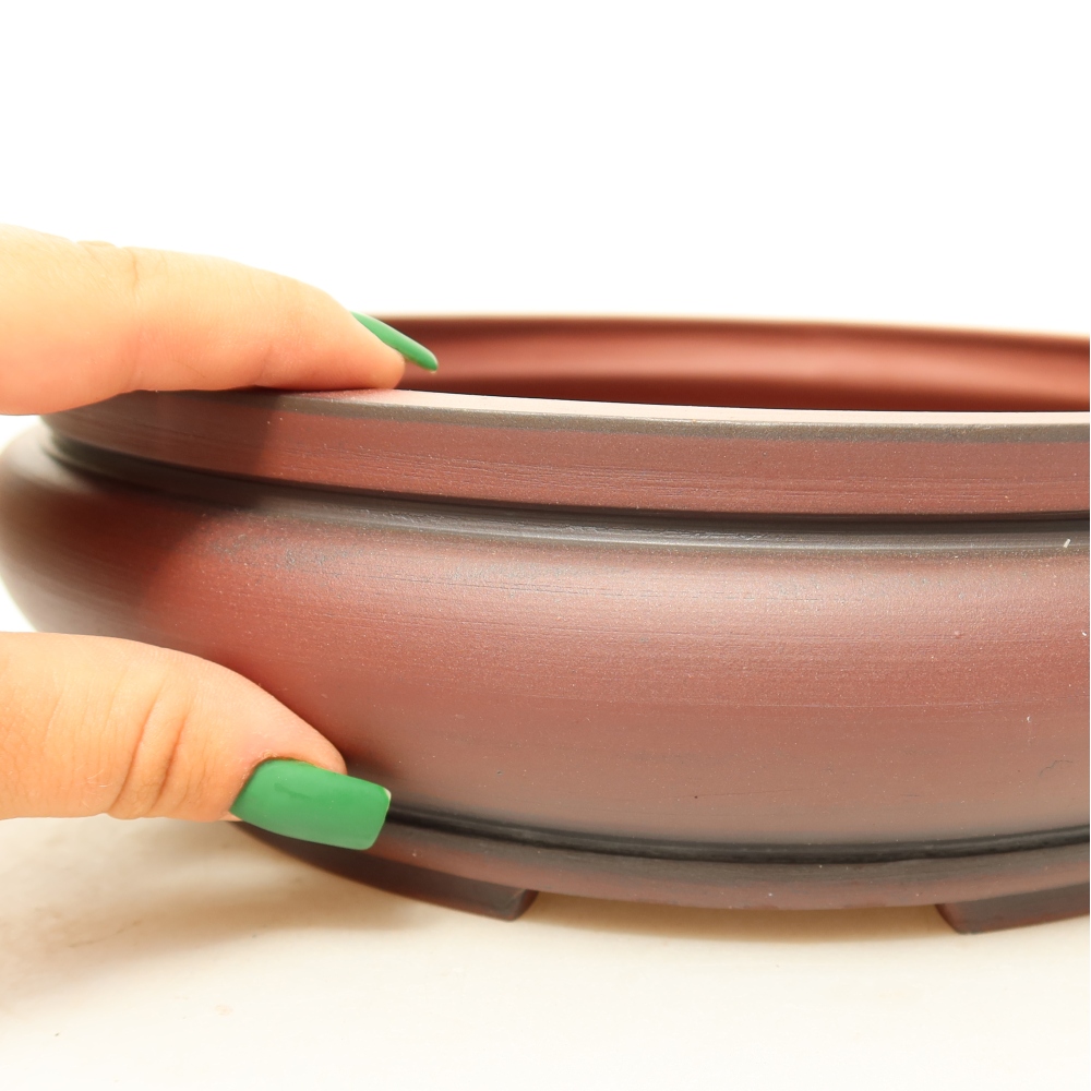 Keramikschale  24,5 x 24,5 x 7,5 cm, Farbe: Ziegelrot