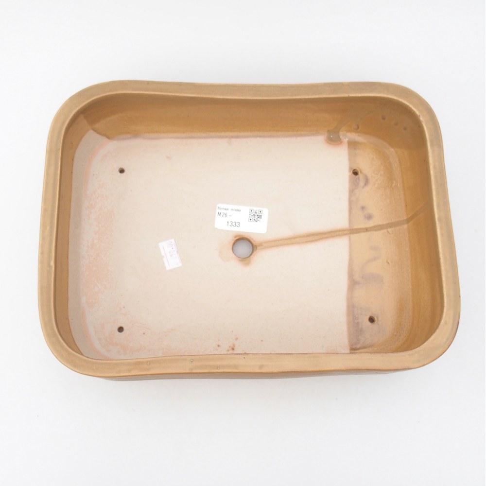 Bonsaischale aus Keramik 27,5 x 20,5 x 7,5 cm, Farbe beige