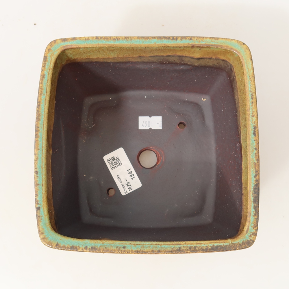 Bonsaischale aus Keramik 16 x 16 x 10 cm, grün