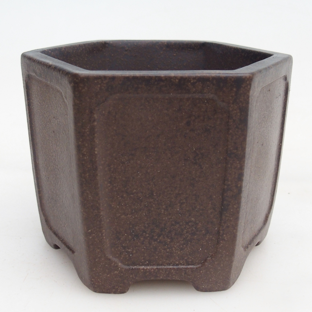 Bonsaischale aus Keramik 11 x 10 x 8,5 cm, Farbe bräunlich ocker