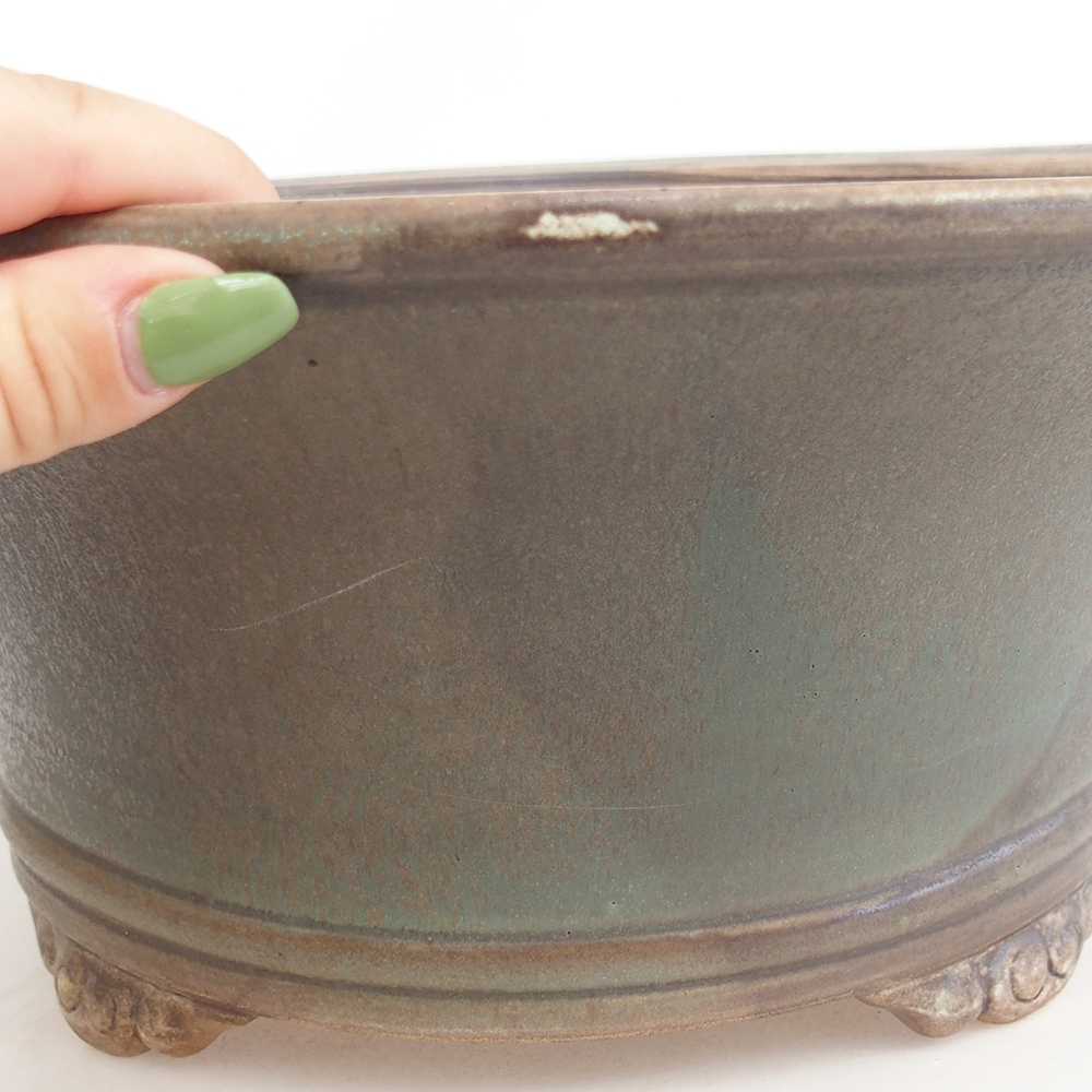 Bonsaischale aus Keramik 32 x 32 x 14 cm, grün