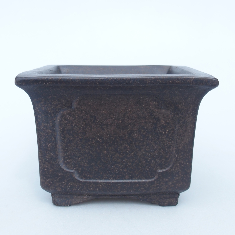 Schale 12 x 12 x 9 cm braun ocker