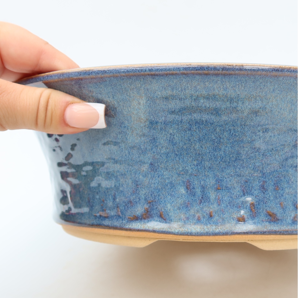 Bonsaischale aus Keramik 26 x 26 x 8,5 cm, Farbe blau