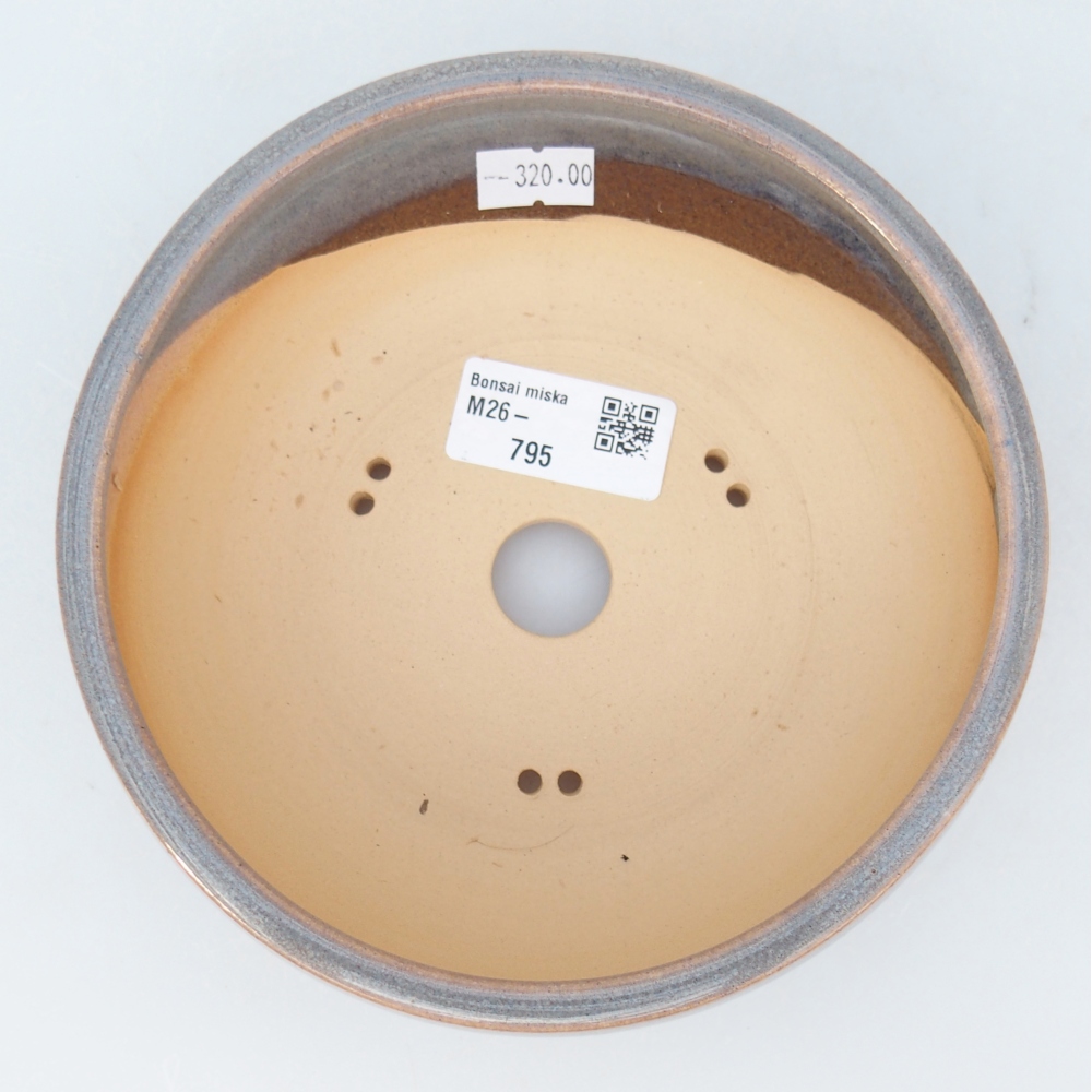 Bonsaischale aus Keramik 15,5 x 15,5 x 5,5 cm, grau