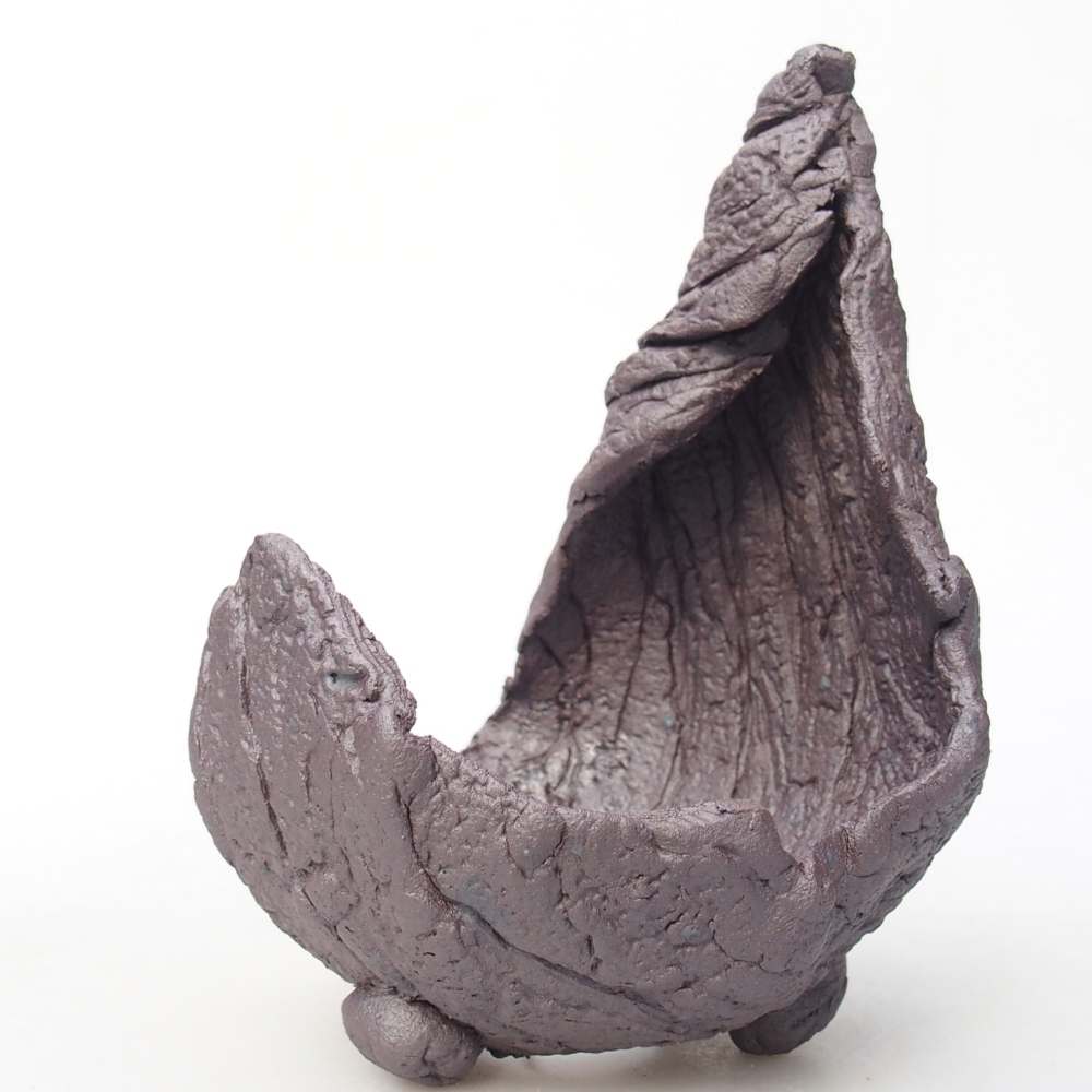 Keramikschale 8 x 8 x 12 cm , Metallic-Farbe