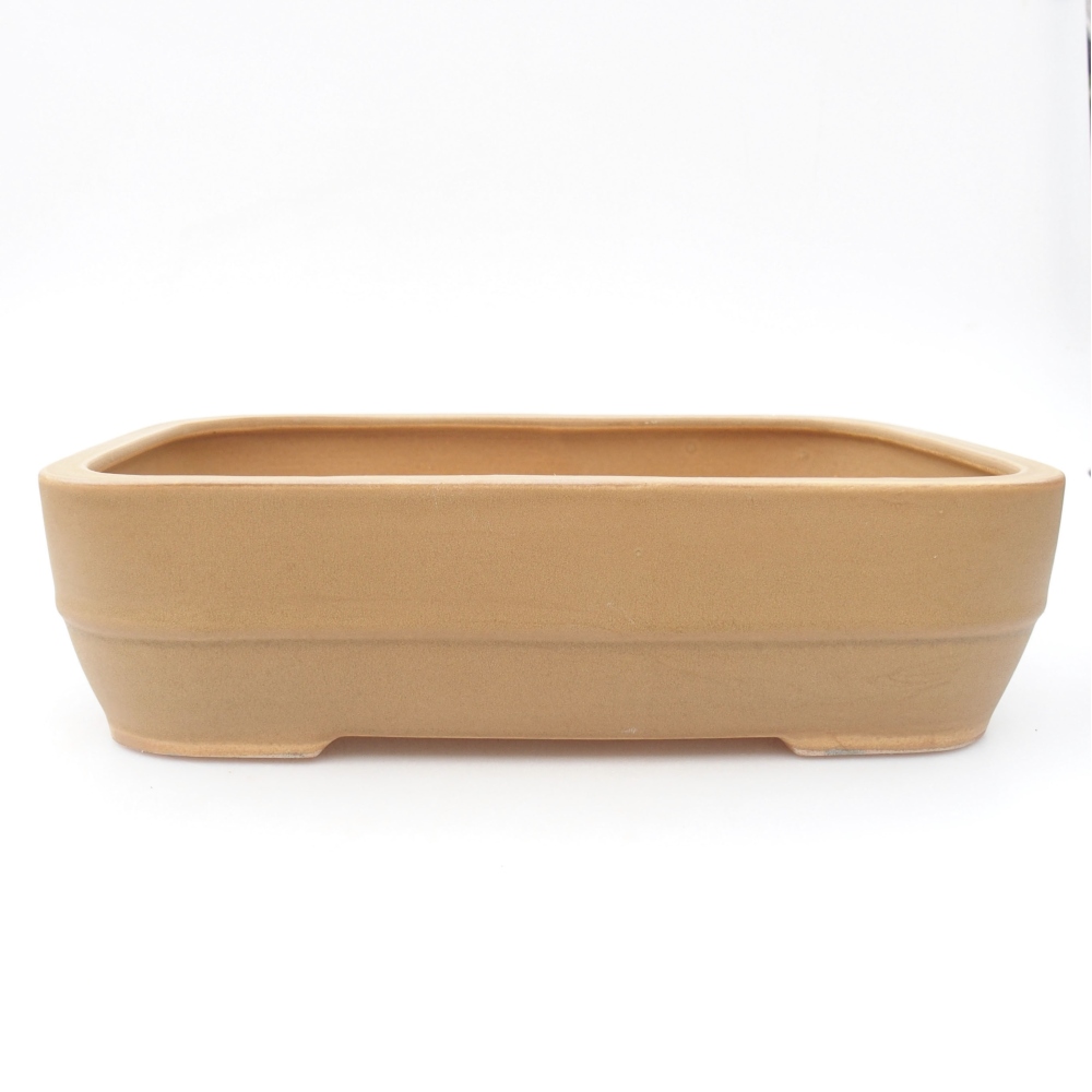 Bonsaischale aus Keramik 28 x 21 x 7,5 cm, Farbe beige
