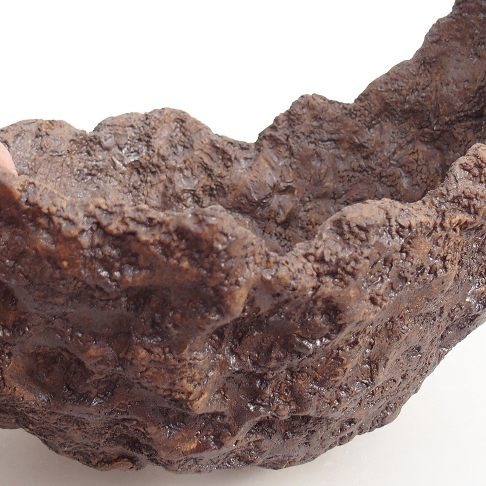 Keramikschale 20 x 16 x 17 cm , Farbe braun