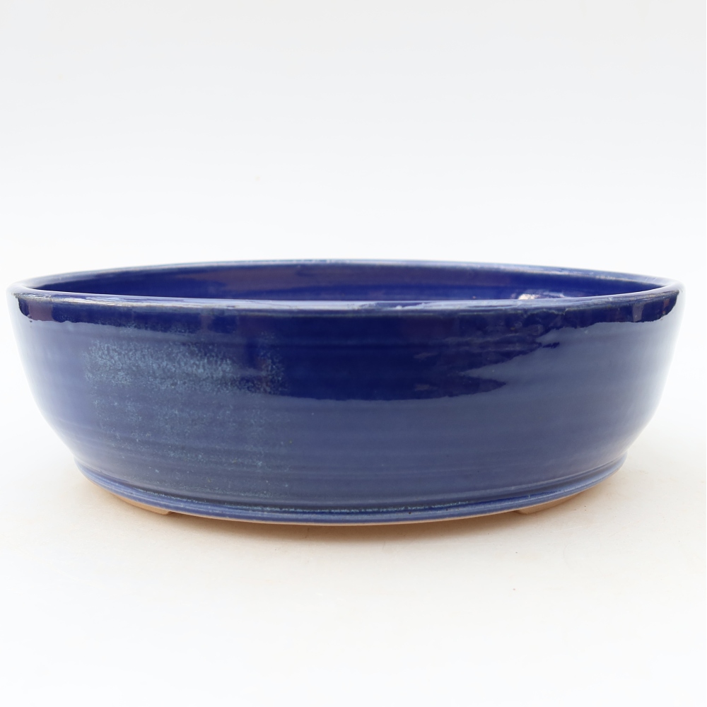 Bonsaischale aus Keramik 20 x 20 x 6 cm, Farbe blau