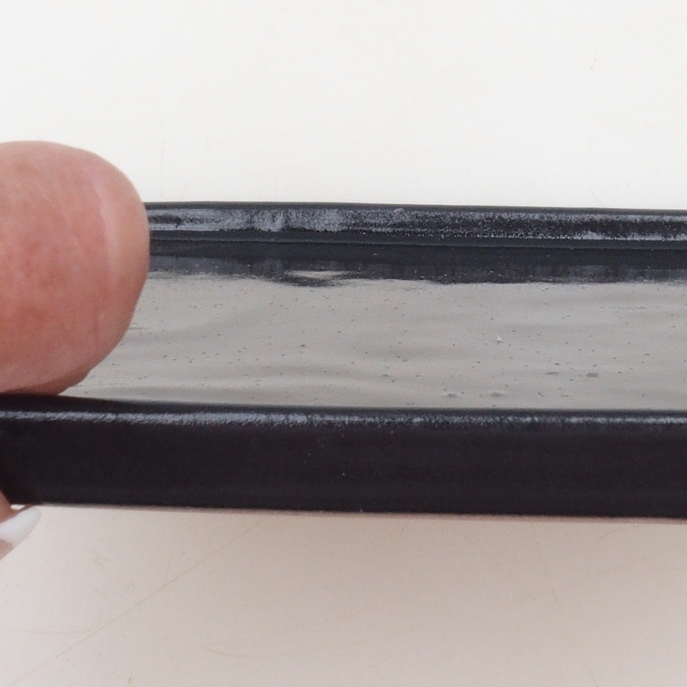 Bonsaischale quadratisch L - 14 x 14 x 1 cm - schwarz