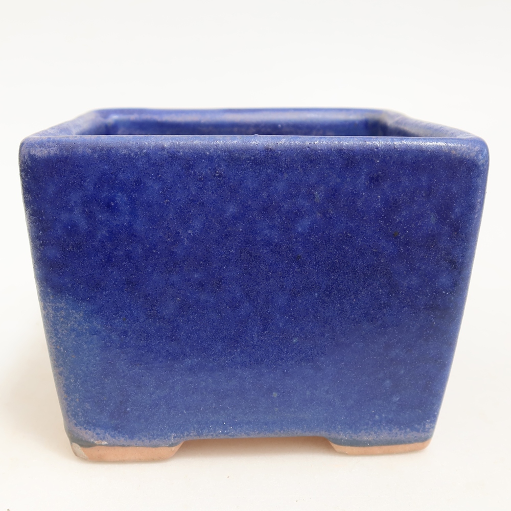 Keramik-Bonsai-Schale 11 x 11 x 8,5 cm, Farbe: Blau
