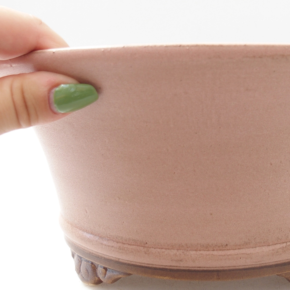 Bonsaischale aus Keramik 24 x 24 x 11,5 cm, rosa