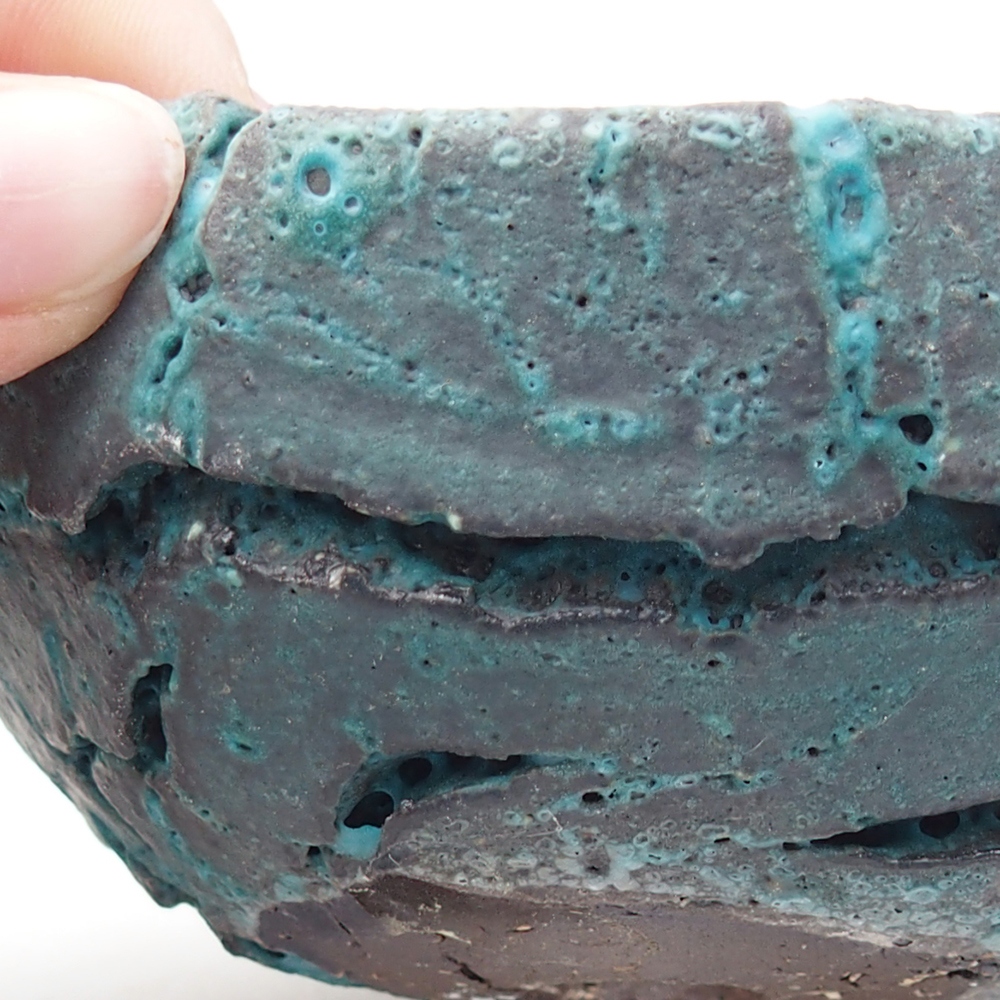 Keramikschale 9 x 9 x 5 cm , Farbe blau