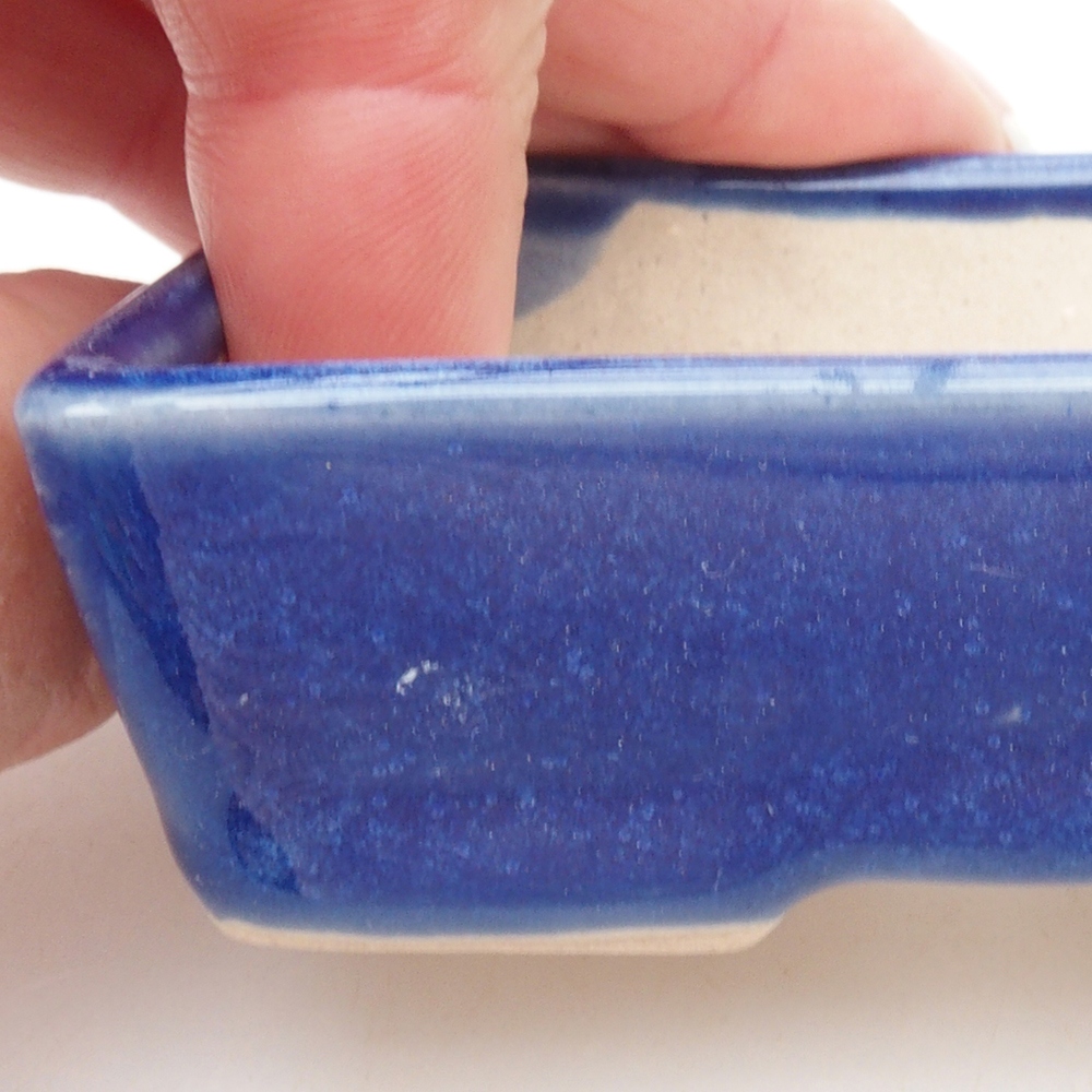 Mini-Bonsaischale 7,5 x 5,5 x 2,5 cm, Farbe blau