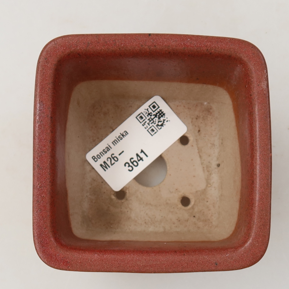 Bonsaischale aus Keramik 8,5 x 8,5 x 5,5 cm, rosa